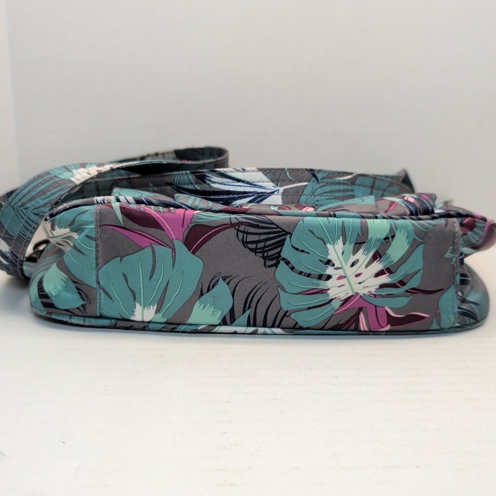 Lug Mambo Crossbody Bag Tropical Leaf Teal Grey - Picture 6 of 16
